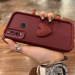 Copertura posteriore in silicone TPU morbido con bumper a forma di cuore 3D