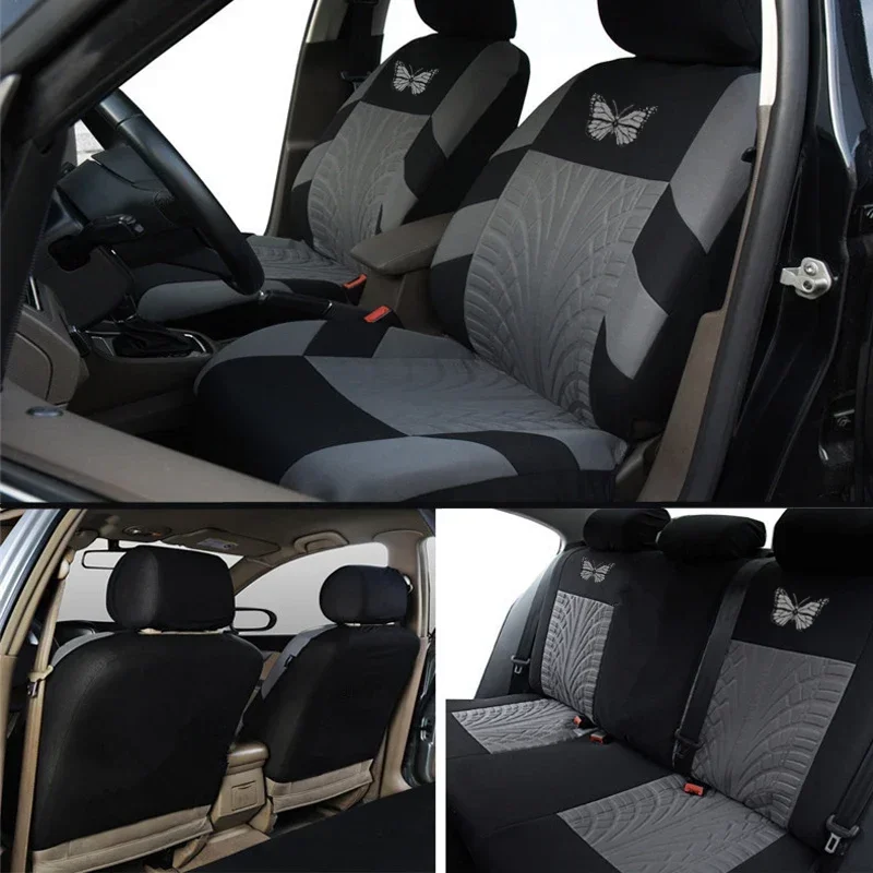 1 sets car seat cover universal forros de asientos para carros black  butterfly covers for seats protector in car cushion - AliExpress