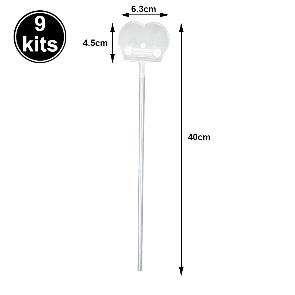 Set 10 Supporti Per Palloncini Trasparenti - Altezza 70 Cm, Kit Con Aste E Basi, Per Decorazioni Festa Compleanno, Matrimonio, Laurea
