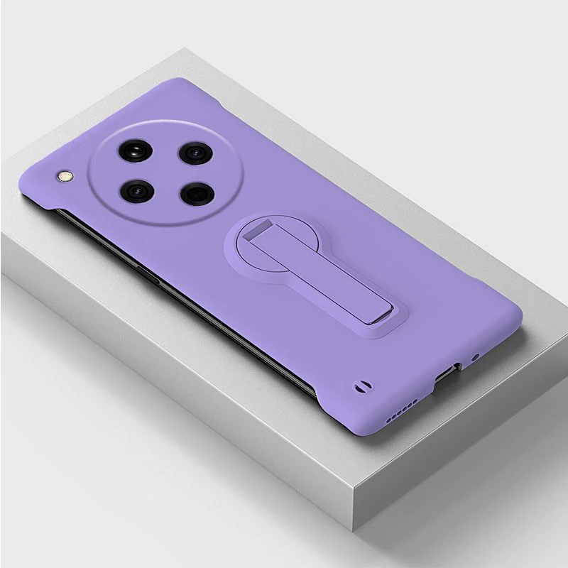 Sleek Frameless Hard PC Phone Case with Stand Functionality