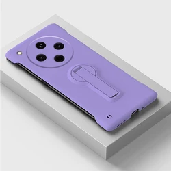 Sleek Frameless Hard PC Phone Case with Stand Functionality for OPPO RENO6 PRO 5G (Purple)