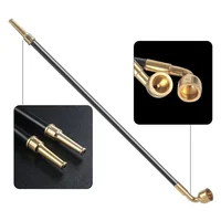 Chinese Style Brass Vintage Welding Pipe Traditional Men's Long Welding Smoking Pipe Dry Smoking Rod Welding Pipe Bag Smoking 1