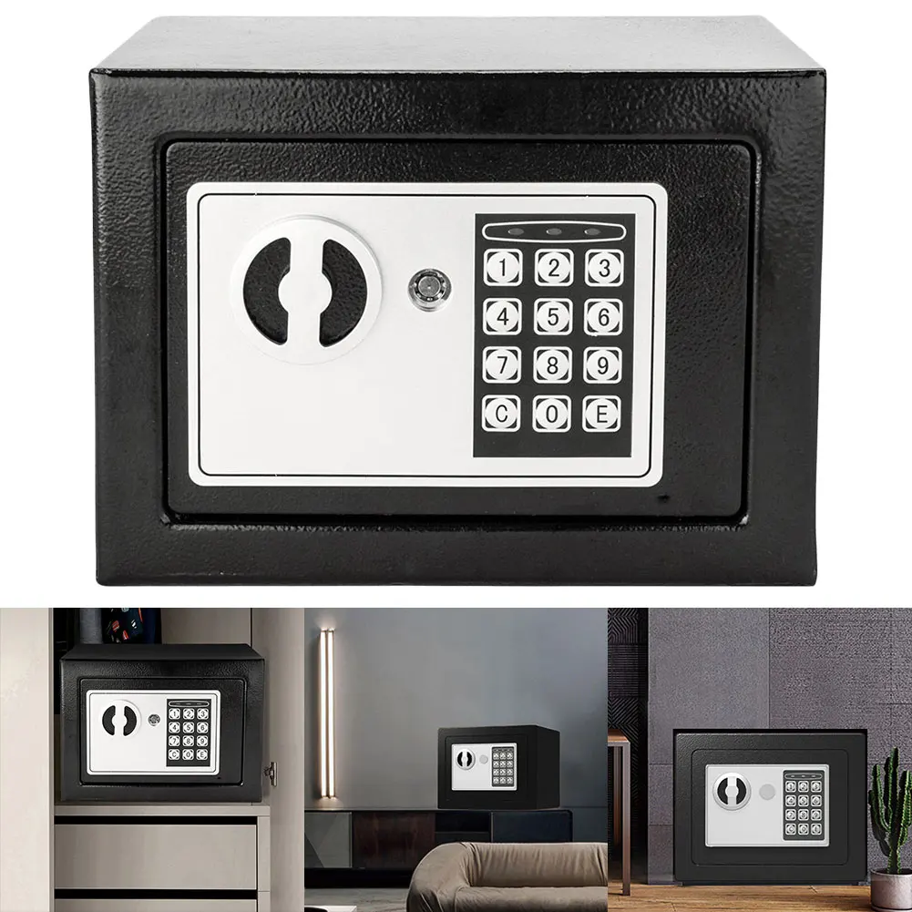 Steel Lockable Security Box for Money Jewelry Document