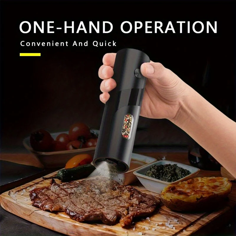 Electric Pepper Grinder – Adjustable Grind Settings with Stylish Modern Design 2