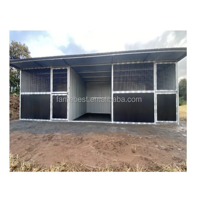 

HDG Frame Durable Portable Horse Box Stable Temporary Horse Stalls HDPE Panels with Colorbond Roof