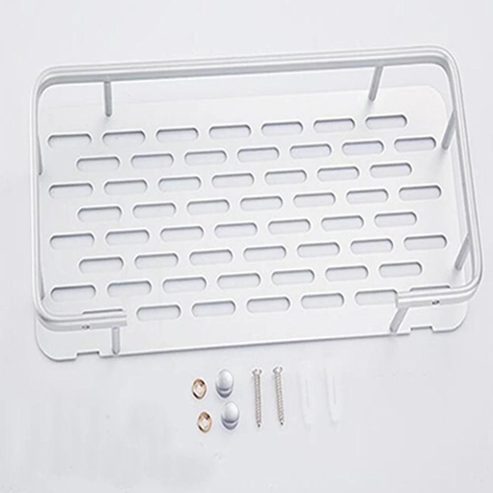 Aluminium Storage Rack Bathroom Shower Bath Holder For Shampoos Shower Gel Kitchen Home Balcony Shelf Hanging Rack Hook 3