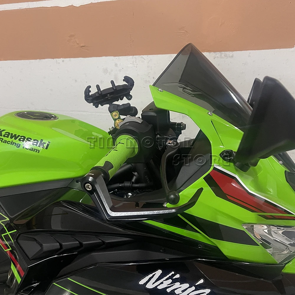 오토바이 액세서리 브레이크 핸들은 닌자 400 500 ZX-4R/RR ZX-6R Z900 Z1000 ZH2 용 CNC 핸드 브레이크 클러치 레버 가드를 보호합니다.