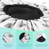 Shower Cap Terry Cloth Lined EVA Exterior Reusable Triple Layer Waterproof Large Bath Hair Cap for All Hair Hotel Shower Caps 5