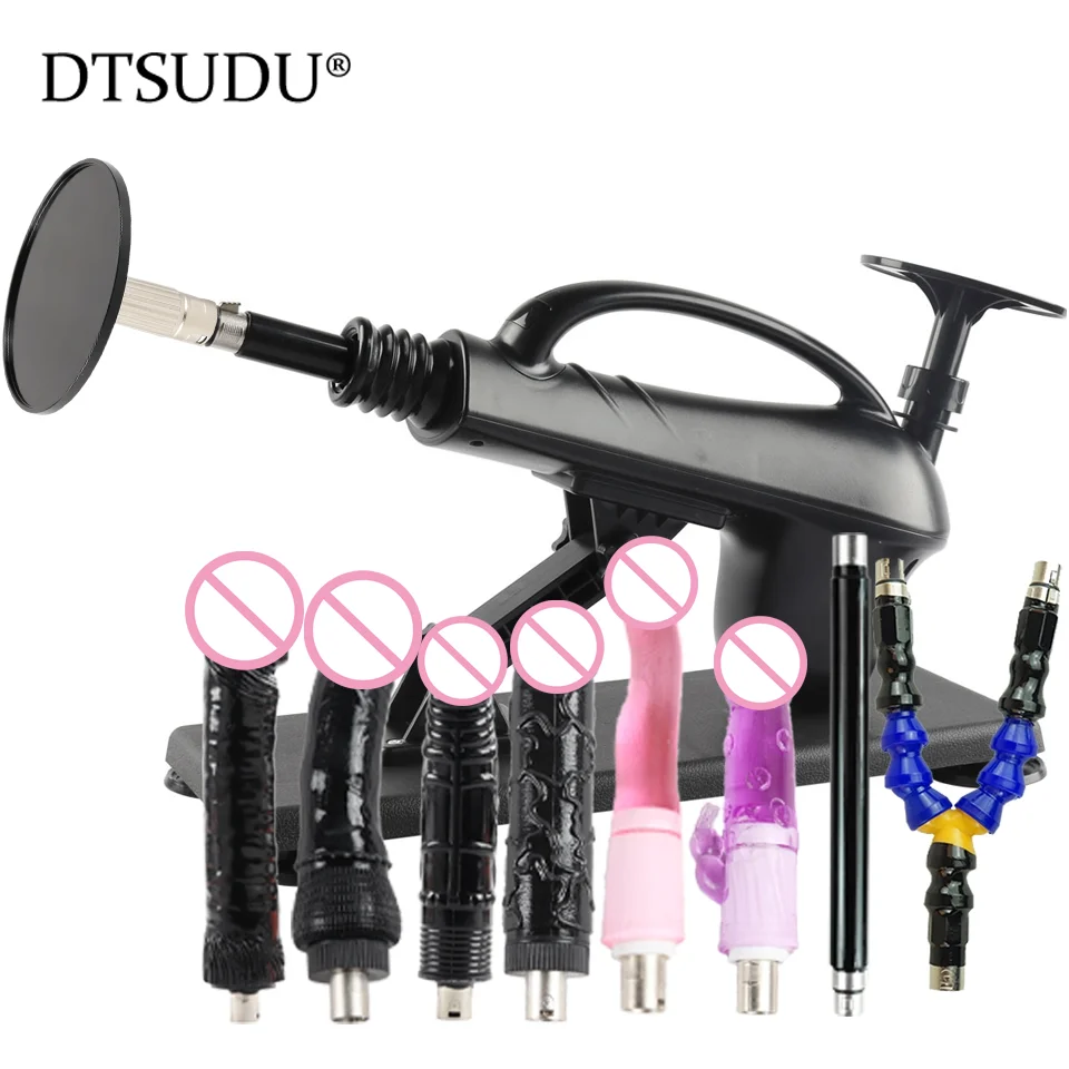 DTSUDU A2SS Automatic Sex Machine 3XLR Connection Port Suction Cup Push into Sex Machine Male and Female