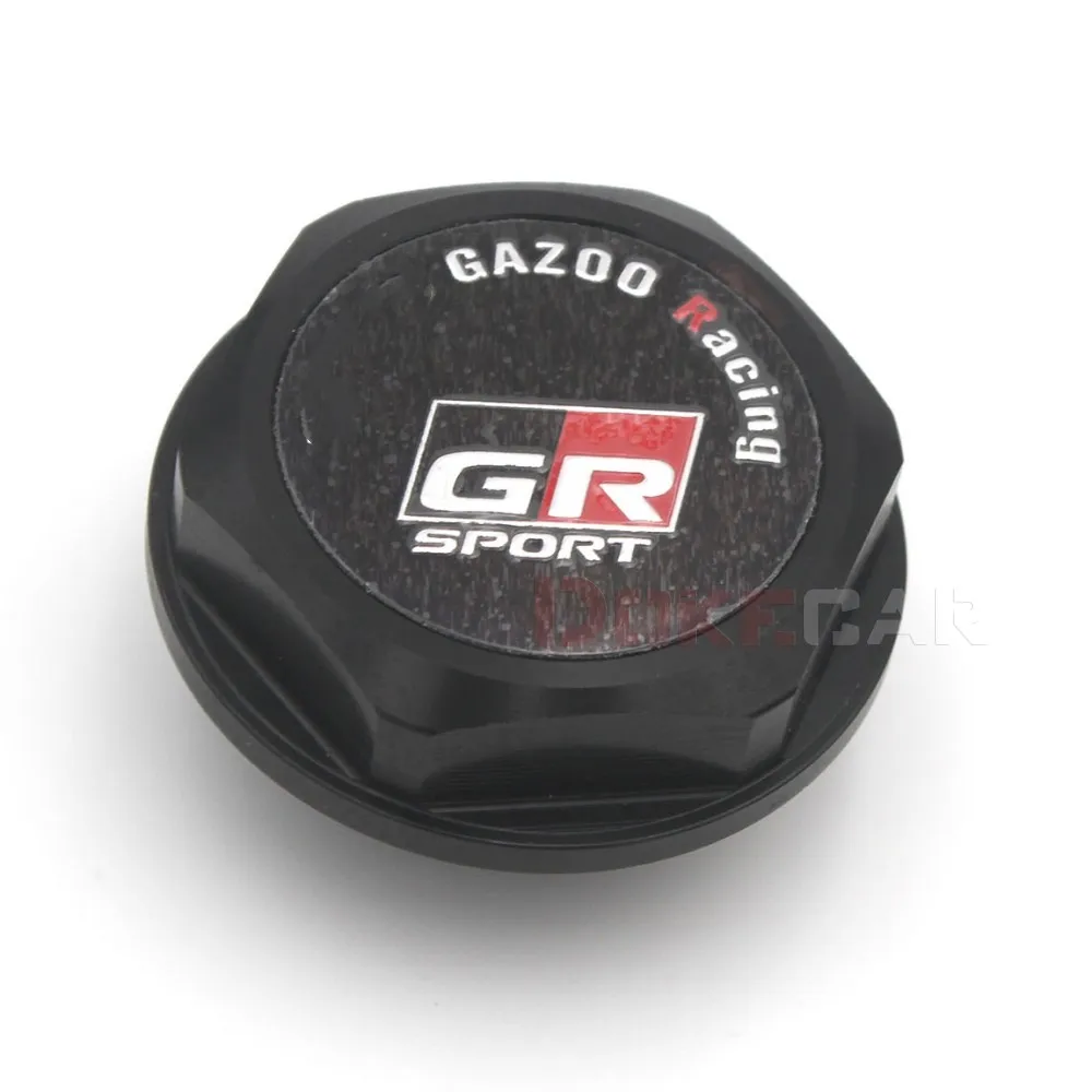 GR Sports Aluminium Car Engine Oil Cap for Toyota Racing Emblem Tank Filler
