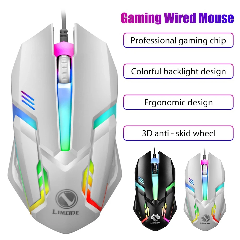 V1 Wired Mouse USB Gaming Luminous Computer Laptop Home Office Mouse