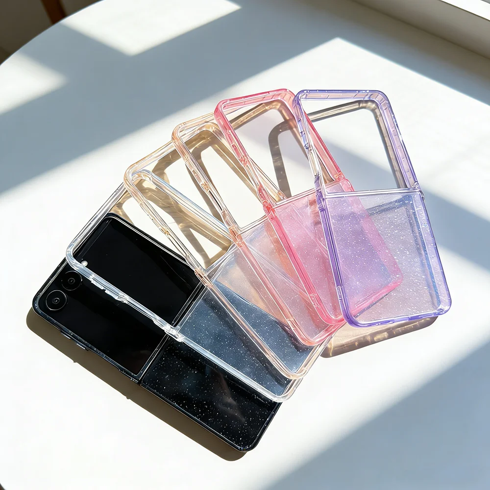 Starry Transparent Glitter Magnetic Phone Case with Multi-Color Options