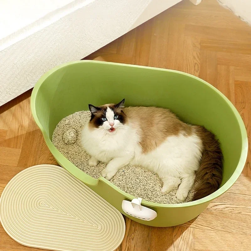 Pet Supplies Large Cat Toilet Extra-large Cat Litter Box Semi