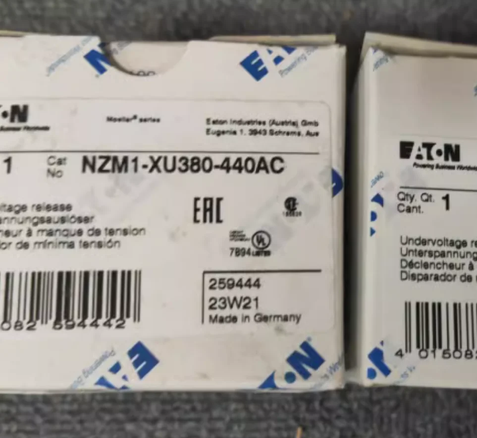 

NZM1-XU380-440AC MCCB undervoltage coil New original Eaton