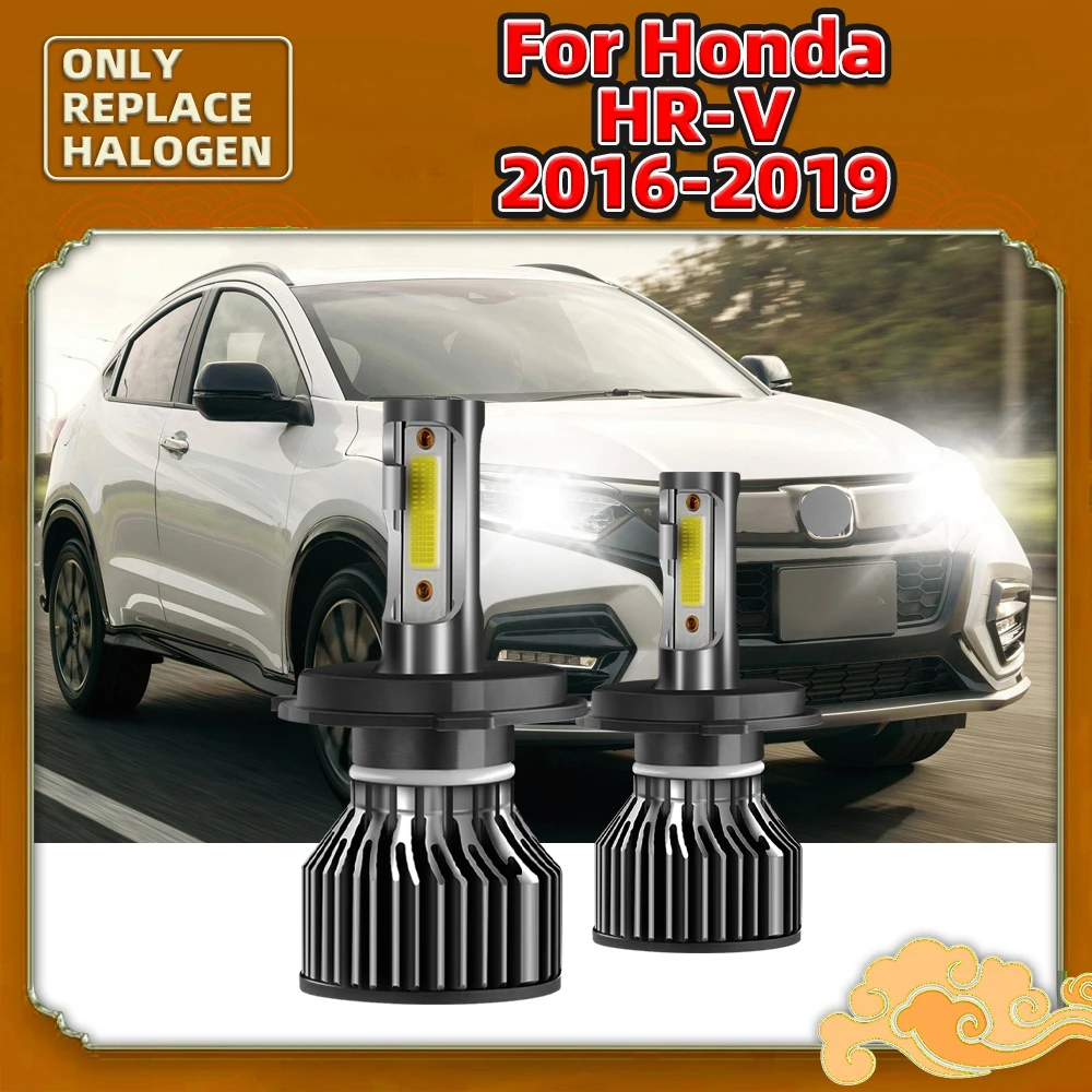 

2 шт., Автомобильные светодиодные лампы 12 В 72 Вт H4 для Honda HR-V 2019 2018 2017 2016 6000