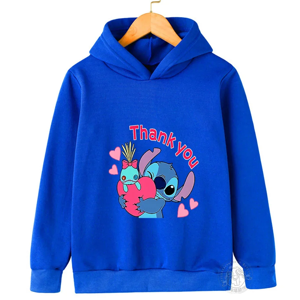 thumbnail image 1 of Sudadera con capucha para niños y niñas, moda urbana de Disney Stitch, primavera y otoño, sudadera deportiva para niños, sudadera con capucha para exteriores para niños, 1 of 5