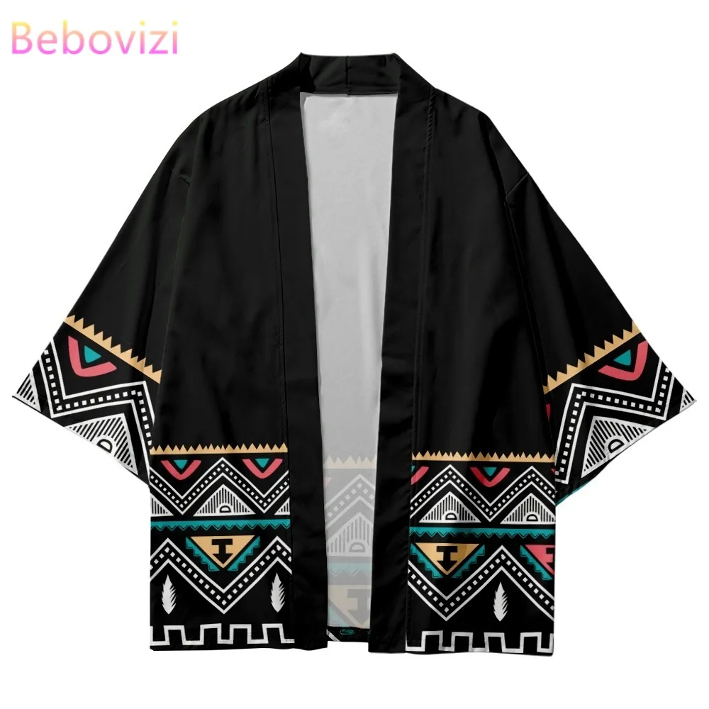 Traditional Print Kimono Men Japanese Yukata Female Women Cardigan Shirt Cosplay Haori Robe Fashion Samurai Asia Clothing