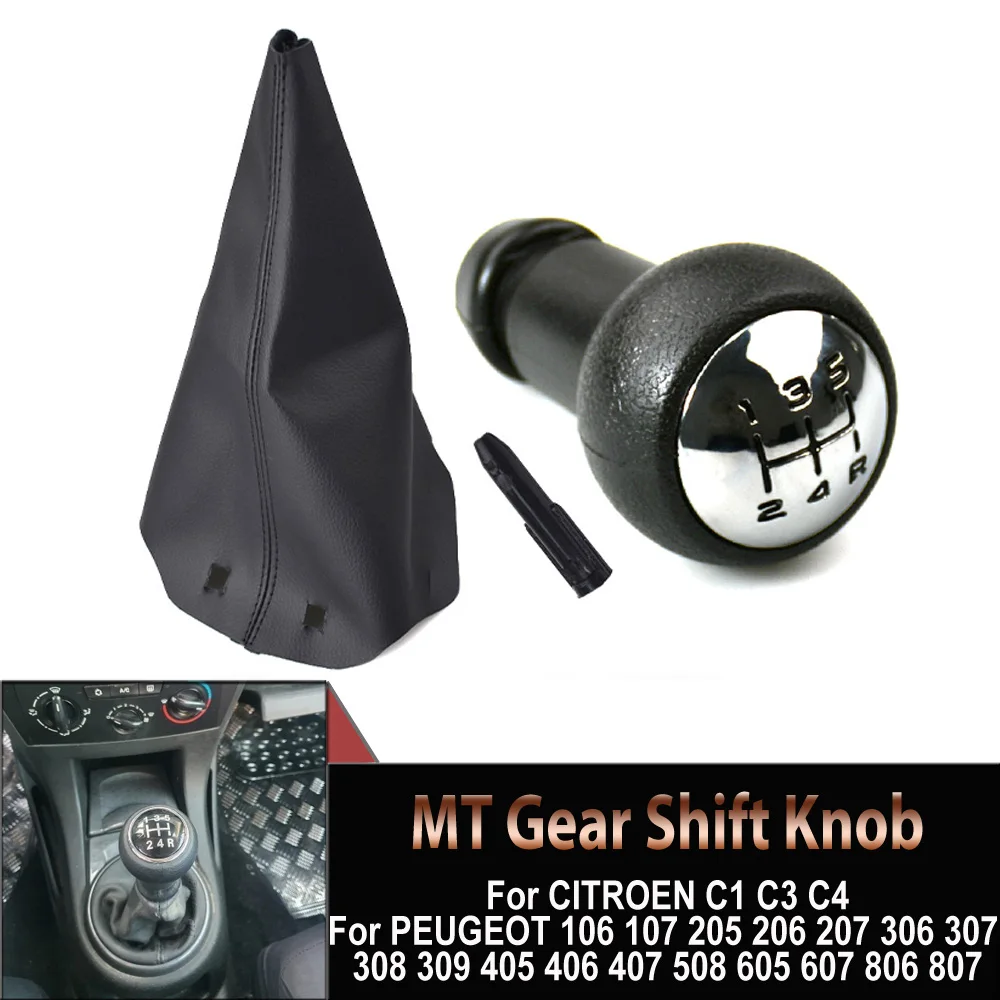 Schaltknauf 5 Gang Lederimitat für Citroen Saxo Xsara Xantia C2 C3 C4
