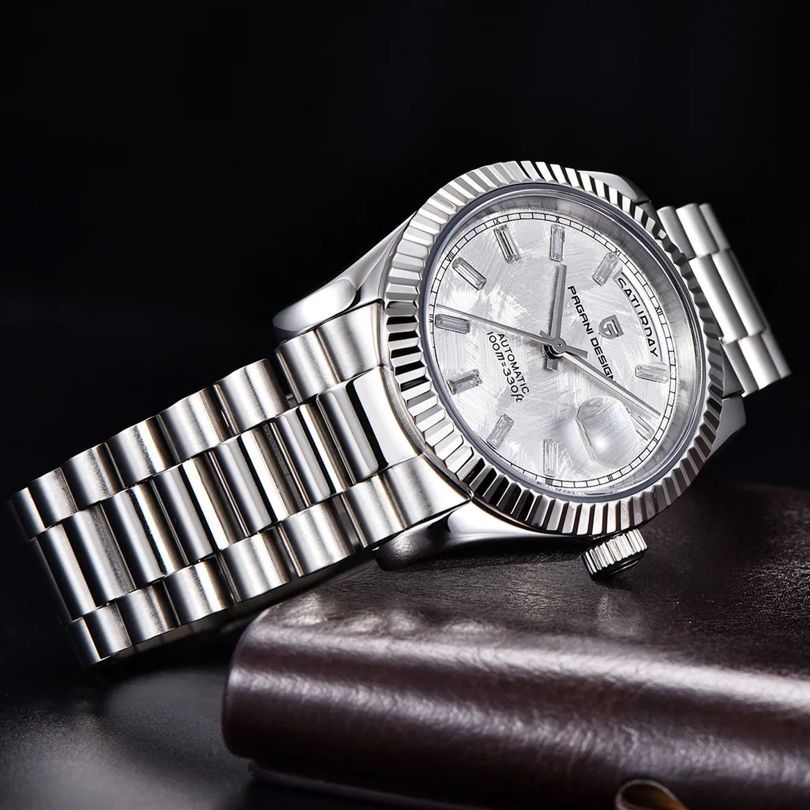 PAGANI DESIGN Top Brand Luxury 36mm Dial Watch For Men ST16 Movt AR Sapphire mirror Mens Watches Mechanical Dive Automatic Clock