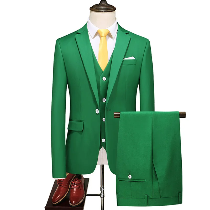 H109 Customized best man groom solid color suit suit men's hollow slim dress fashion business jacket