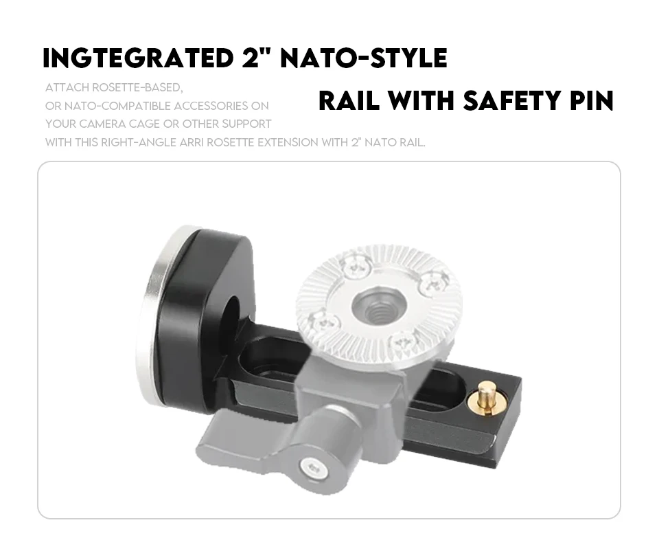 Description Picture 5 of itemKAYULIN ARRI Type Rosette Lock With 15mm Rod Clamp/NATO Clamp/NATO Rail For DSLR RIG Film Camera Grip Handle Extension Arm DIY