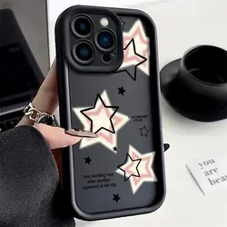 Chic Soft Silicone Phone Case with Cute Pink Stars Design for Redmi 14C 4G (1)