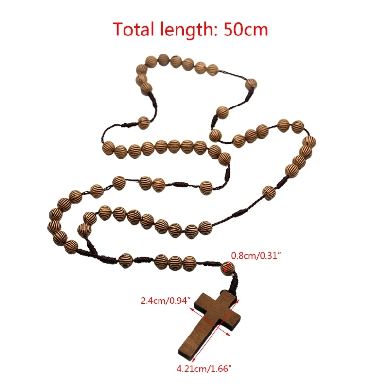 Catholic Rosary Wood Beads Mini Rosaries Cross First Communion Baptism Party Favor