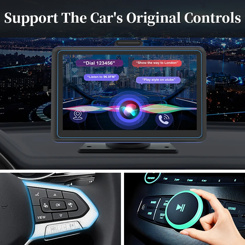 Mini Wireless Android Auto Wired To Wireless CarPlay Adapter For Mazda Toyota Me