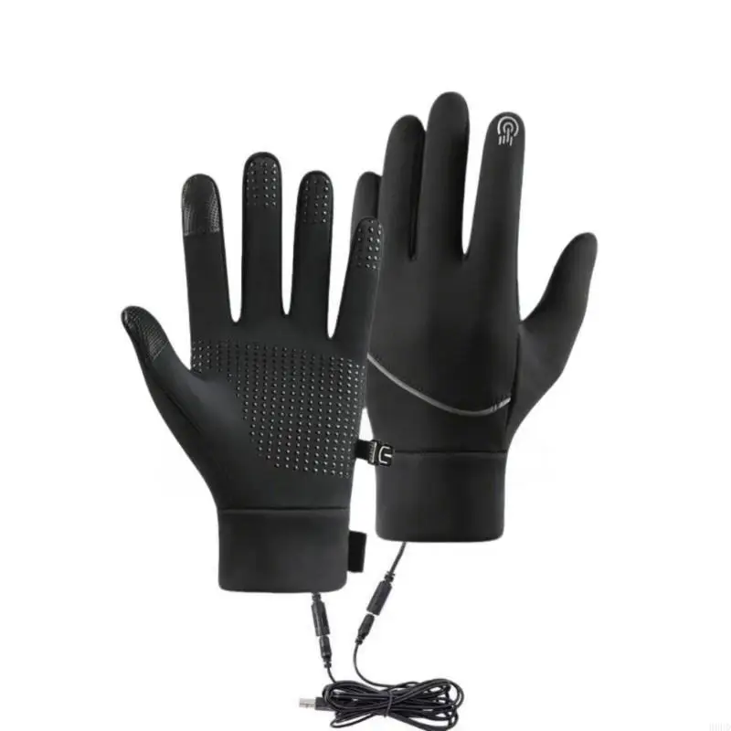 Beheizte Handschuhe für Männer und Frauen, Winter-Vollfinger-Händewärmer, elektrisch beheizte Handschuhe, Skifahren, Radfahren – Detail 3