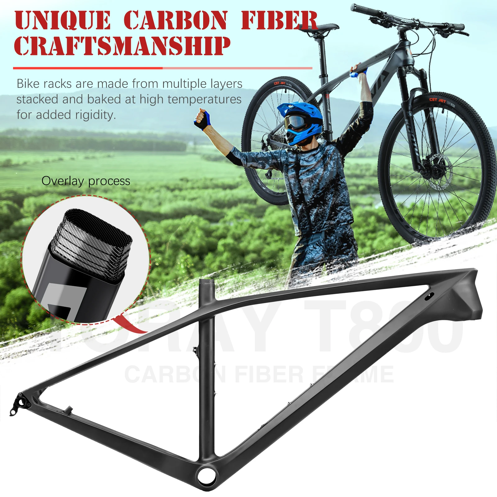 DECK-Carbon Fiber Adult Racing Mountain Bike, 2.0 Shifting