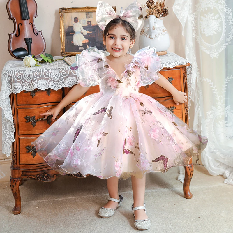 Gorgeous baby girl dress for girls elegant birthday party dress girl Baby girls clothes for Opening Ceremony prom