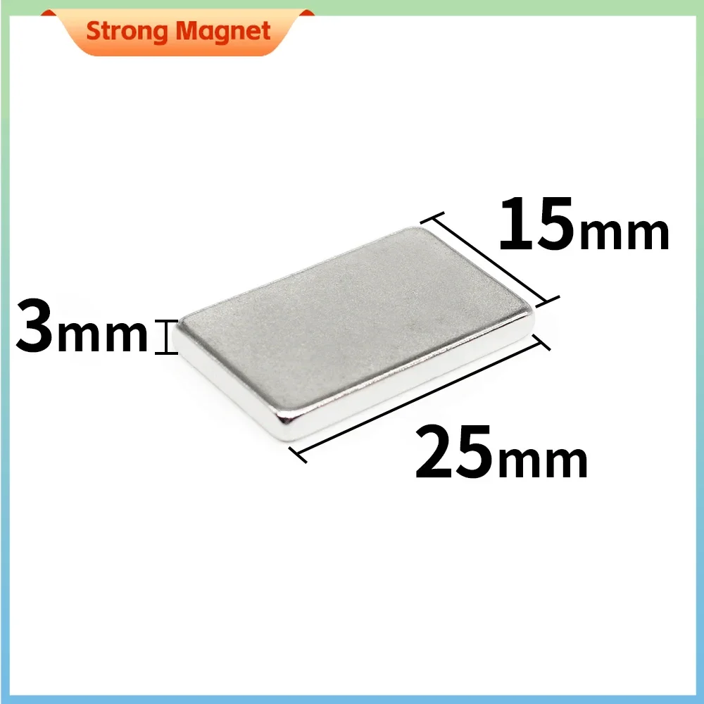 

2/5/10/20/30/50PCS 25x15x3mm Quadrate Super Powerful Strong Magnetic Magnets N35 Block 25x15x3 mm Permanent NdFeB Magnet