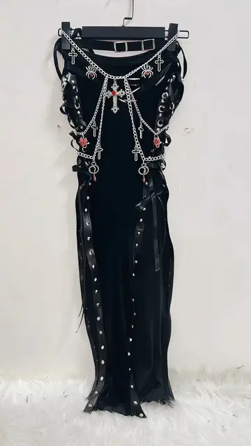 Gothic Punk Lace Up Skirts 3