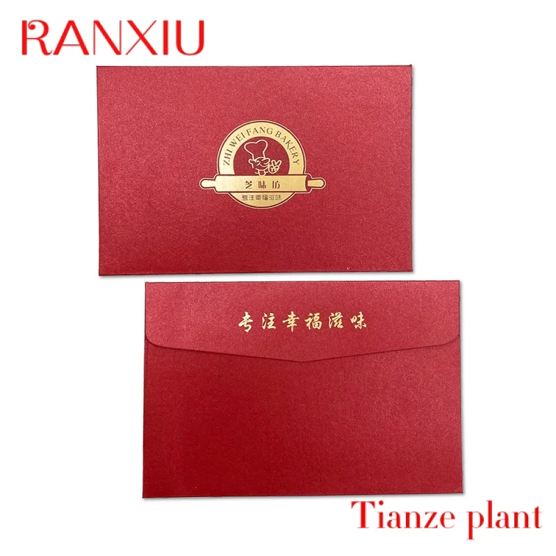 

Custom gold foil small envelopes customized wedding gift invitation printing black cardboard gilded foil LOGO wax seal envelope