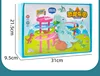 Dinosaur Paradise Suit Pig Toys Climbing Stairs Track Peggy Slide Electric Assembly With Music Colorful 6