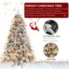 7ft Pre-lit Artificial Christmas Tree Snow Flocked Full Prelighted Xmas Tree with 1687 Branch Tips,450 LED Light 8 Modes 2