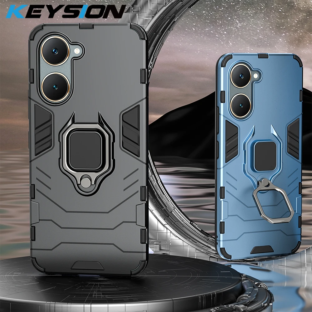 Shockproof Armor Case with Silicone+PC Ring Stand Holder – KEYSION