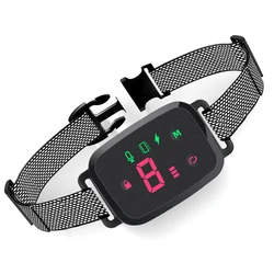 Smart Automatic Anti Barking Dog Collar with HD Display and IP67 Waterproof Design (Black)