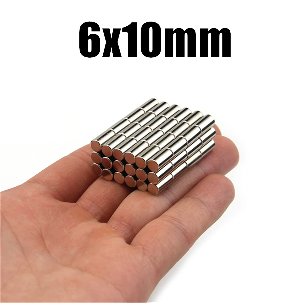 Round Magnets 6x1 6x1.5 6x2 6x3 6x4 6x5 6x6 6x8 6x10-20mm N35 NdFeB 10-500Pcs