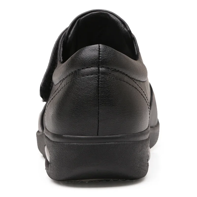 XIHAHA Man Women Leather Old People Shoe Man Shoes Senile Wide Feet Swollen Couple Eversion Soft Comfortable Diabetic Shoes leather shoes