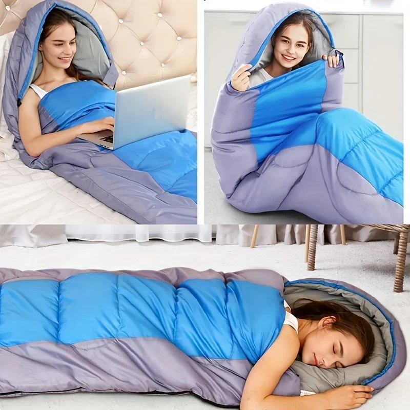 Portable camping sleeping bag ultra light waterproof all season warm sleeping bag hiking compression bag