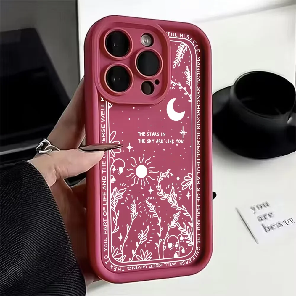 Retro Sun and Moon Design Bumper Phone Case