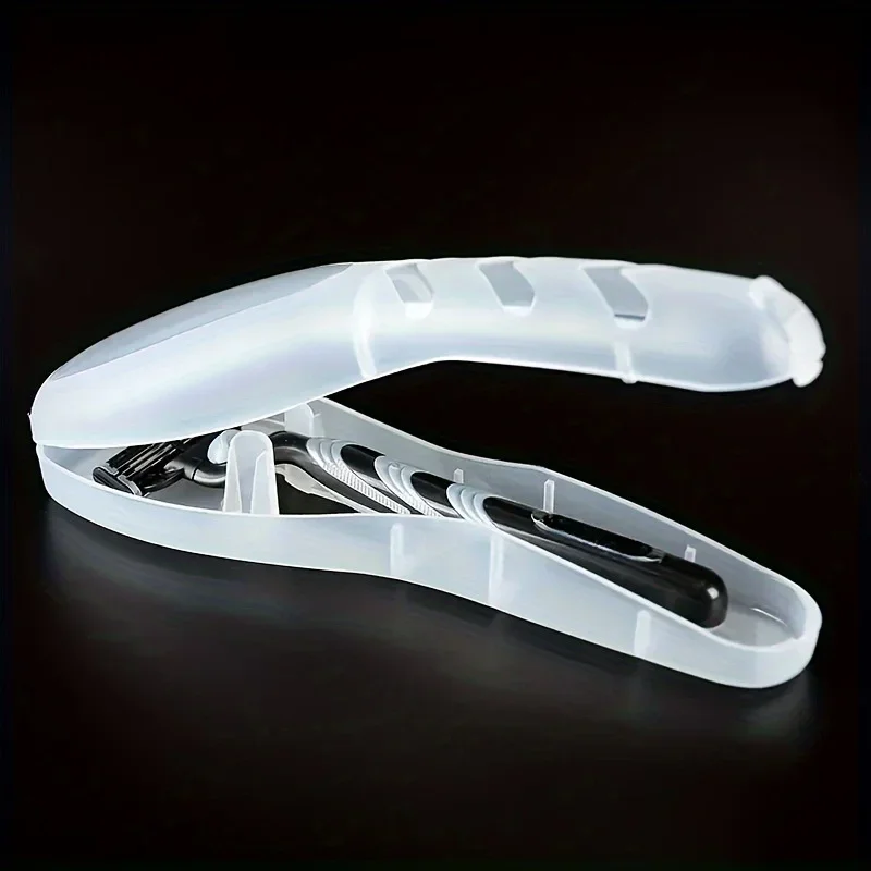 1pcs Razor Travel Storage Box Transparent Dustproof Carrying Case Cartridge Box For Gillette Razor Men Daily Supplies Organizer