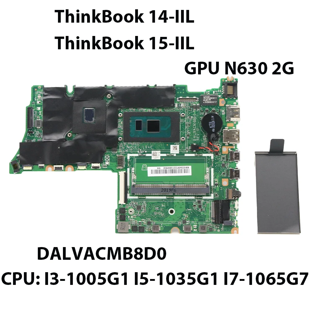 Материнская плата для ноутбука Lenovo ThinkBook 14-IIL/15-IIL GPU:630 2G I3-1005G1/I5-1035G1/I7-1065G7 5B20S43875 5B20S43874 5B20S43902