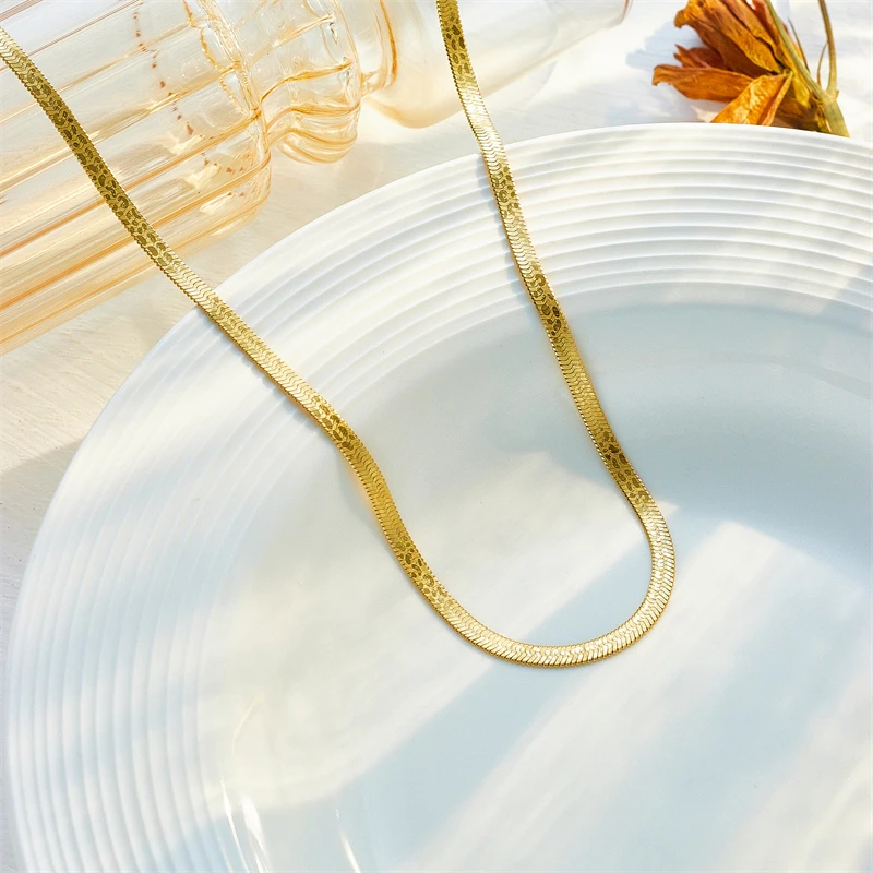 DIEYURO 316L الفولاذ المقاوم للصدأ الذهب اللون ثعب...