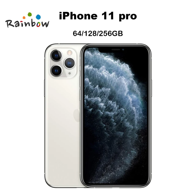 Apple-iPhone 11 Pro Single Sim Cell Phone, Original, 5.8 ", 4GB RAM, 64 GB, 256 GB, 512GB ROM, A13 IOS, 4G LTE