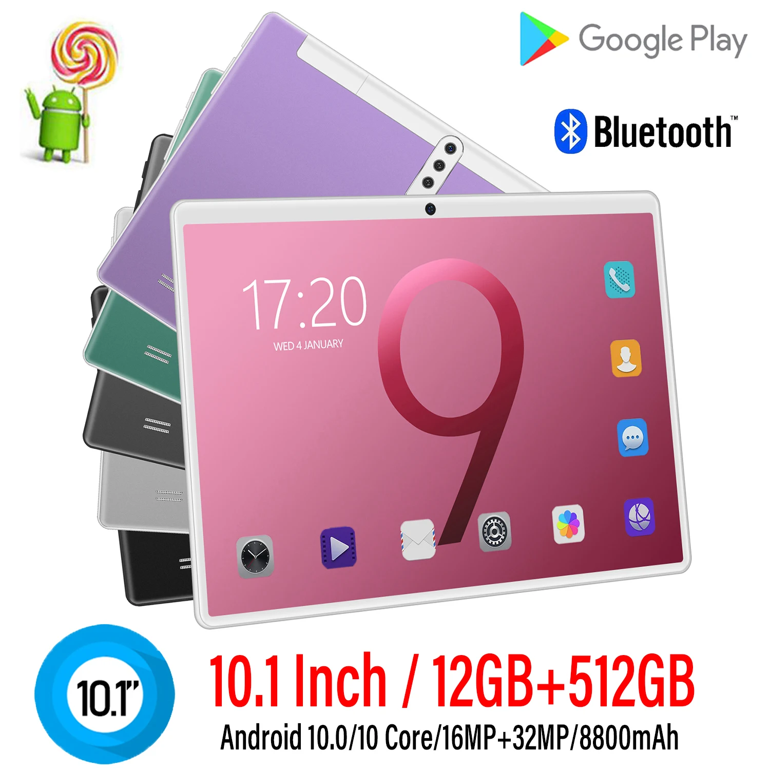 Pad X102 Android10 Tablet 12GB RAM 512GB ROM PC 10.1 Inch Card Dual SIM 8000mAh 10 Core With Keyboard Global Version |