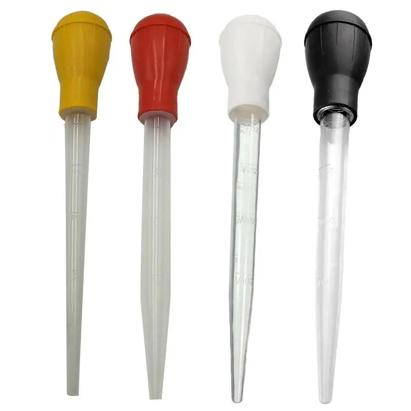 Turkey Baster Rubber Head Scale Pipette Dropper Liquid Cooking Pipette Oil Tube Turkey Barbecue Seasoning Food Droppers Multi-purpose turkey baster