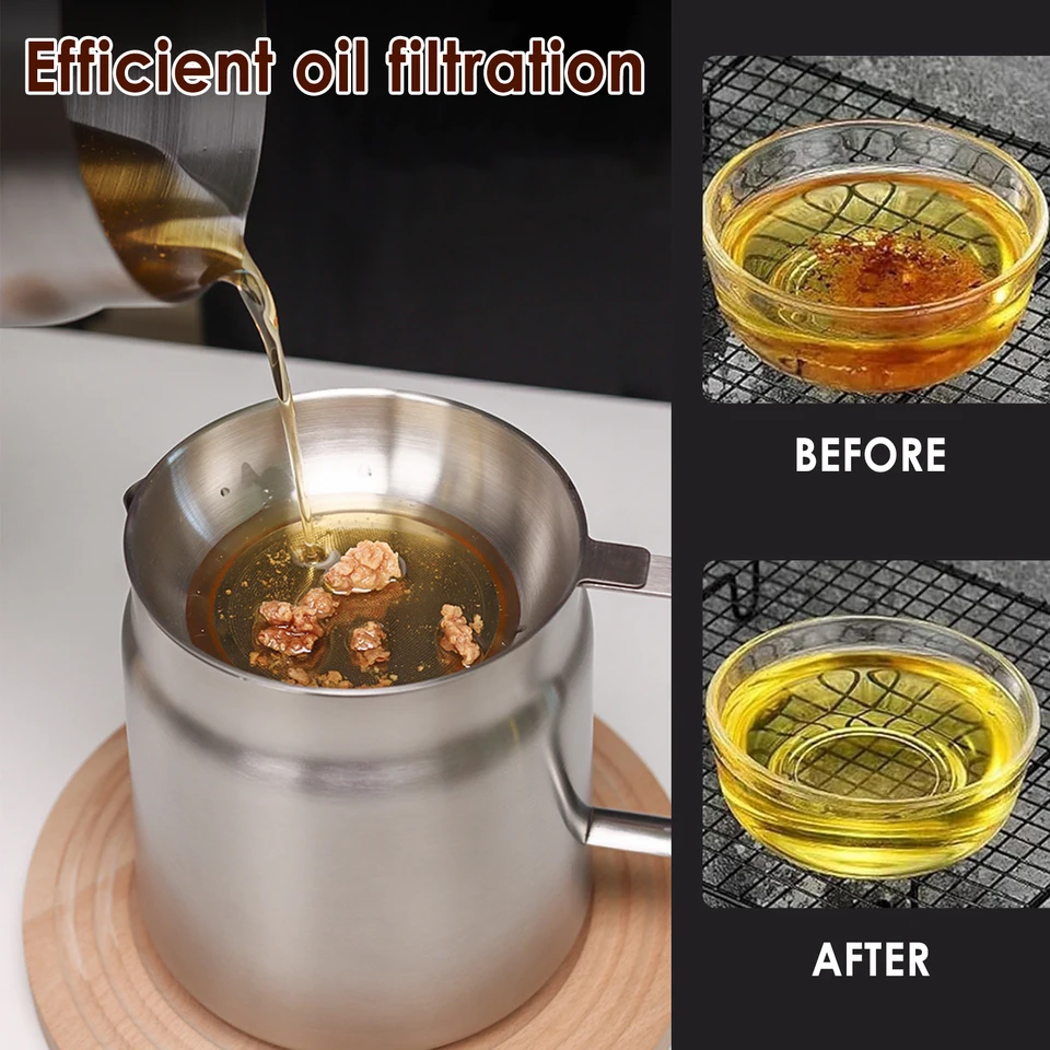 Pentola Filtrante Per Olio In Acciaio Inox 304 – 1,9 Litri – Con Cestello E Filtro Fine – Adatta A Induzione