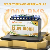 Allemagne Stock FLLYROWER 12.8v 100Ah Bluetooth 120Ah 180Ah 300Ah LiFePO4 batterie solaire Lithium Lifepo4 batterie 4